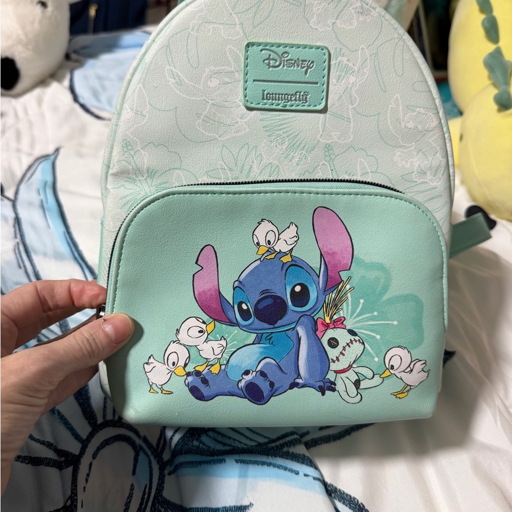 Disney Loungefly Kids Mint Stitch Mini Backpack
